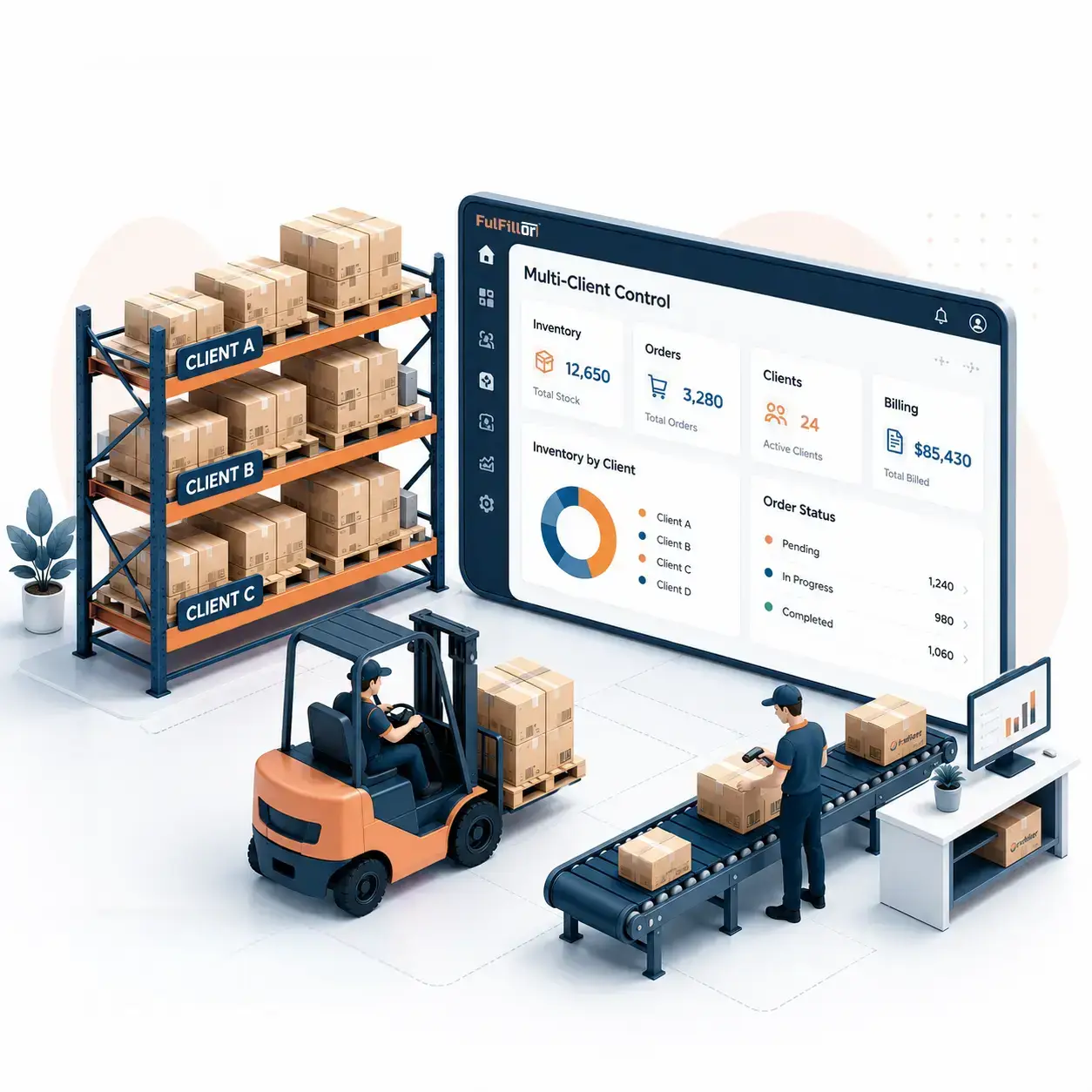 3PL WMS software dashboard