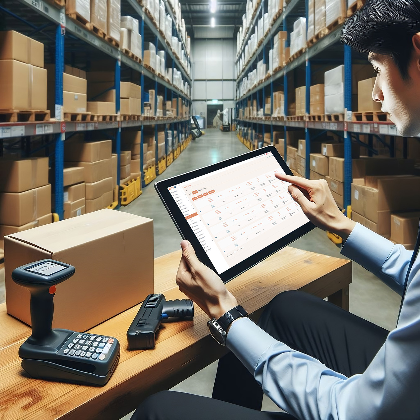 Warehouse inventory management using tablet in fulfillment center