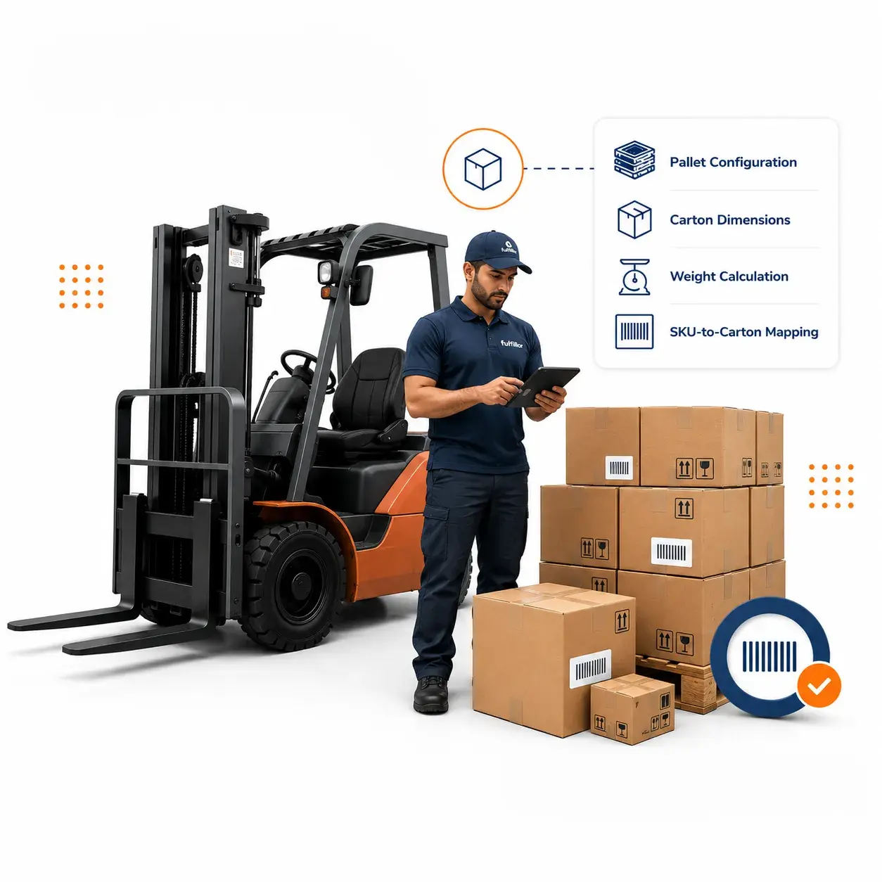 Pallet and carton management software