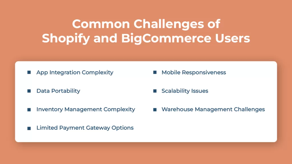 challenges of shopify and bigcommerce